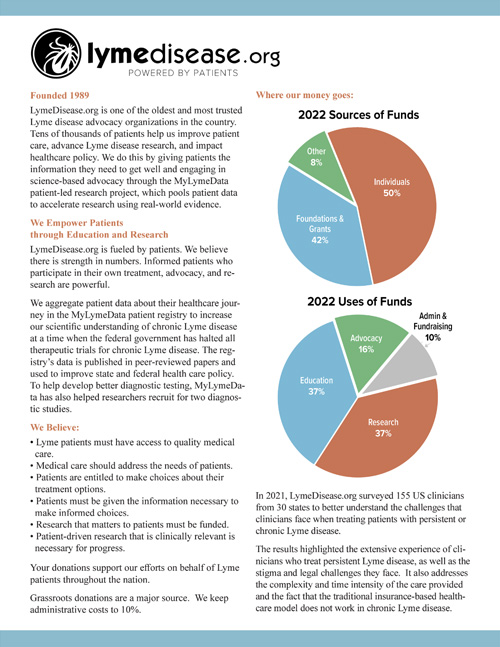 About LymeDisease.org Handout