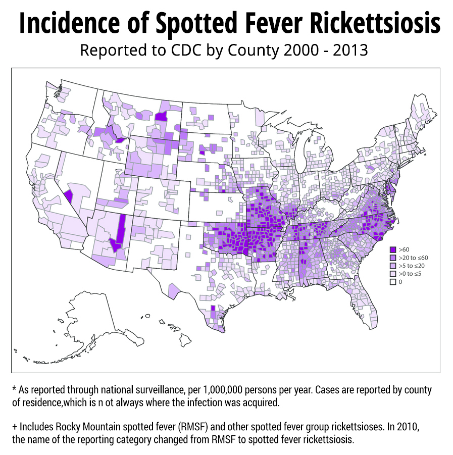 Incidence of Spotted Fever Rickettsiosis