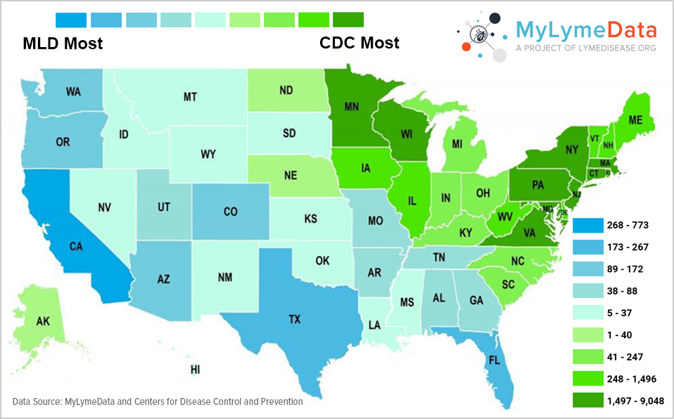 cdc lyme disease map