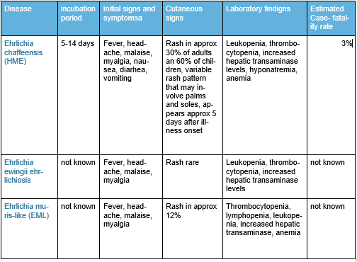 Summary of Ehrlichiosis Tick-Brone Disease